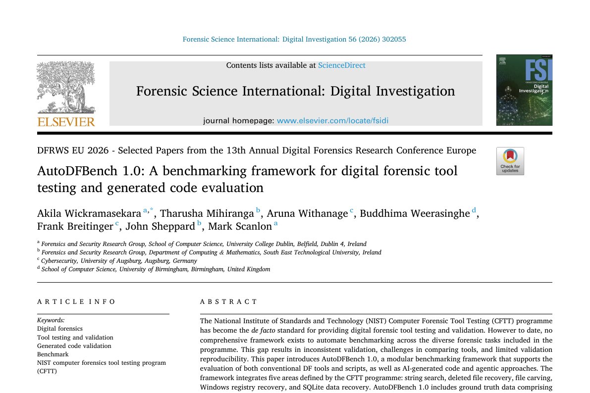 Automated Digital Forensic Tool Testing and Validation