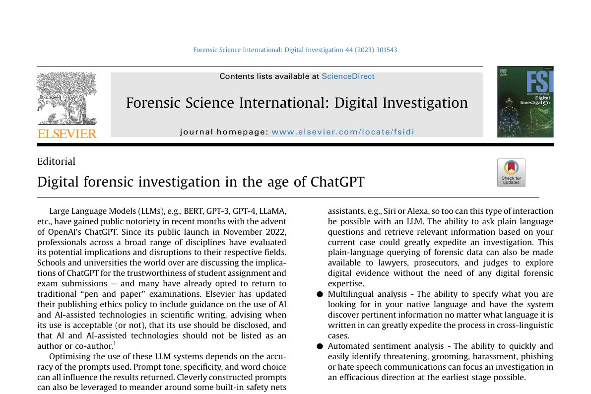 Preview of Digital forensic investigation in the age of ChatGPT