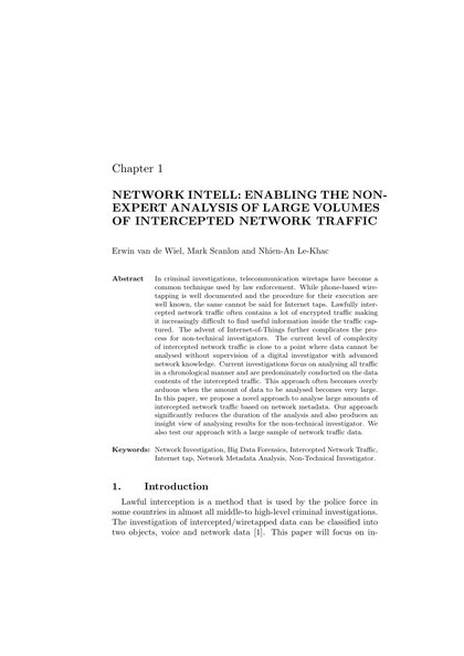 First-page preview of Enabling the Non-Expert Analysis of Large Volumes of Intercepted Network Traffic