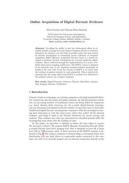 First-page preview of Online Acquisition of Digital Forensic Evidence