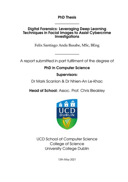 First-page preview of Digital Forensics: Leveraging Deep Learning Techniques in Facial Images to Assist Cybercrime Investigations